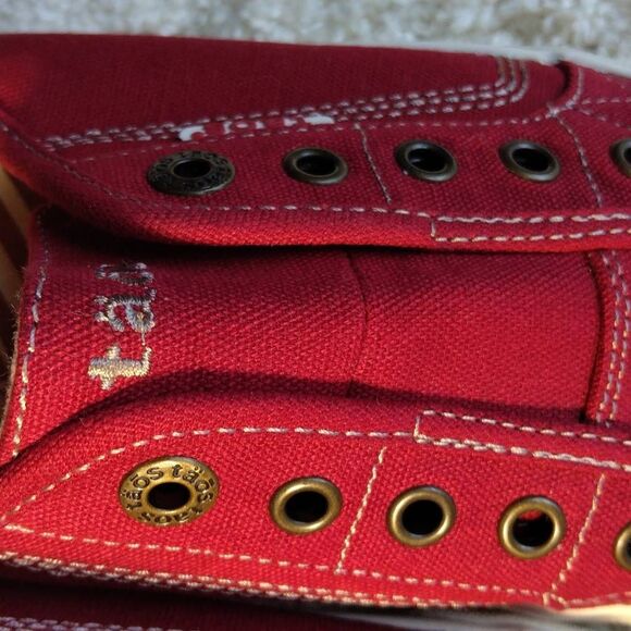 Toas EZ Soul Red Canvas Slip On Mule Sneakers Size 9 - Picture 16 of 16